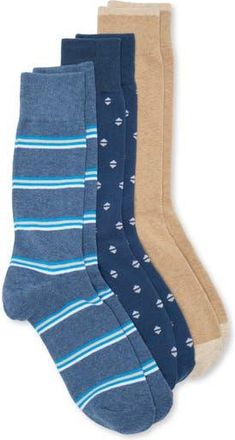 Ted Baker Pack of 3 Crew Socks in Blue at Nordstrom Rack