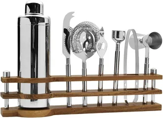 Mikasa Bliss 8Pc Bar Tool Set With Wood Stand