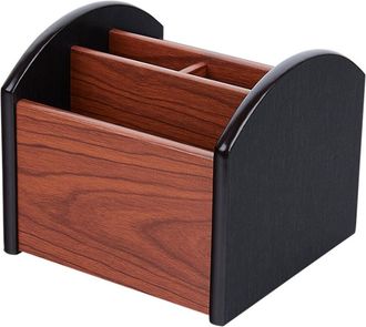 OEM Caja De Almacenamiento De Pl&aacute;stico Rojo Intenso Ounona Con Dise&ntilde;o De Vetas De Madera, Ideal Para Organizar El Escritorio, Con Unas Dimensiones De 7,5 