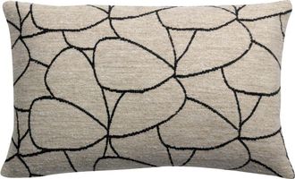 Vivaraise Coj&iacute;n de algod&oacute;n y viscosa blanco/negro 40x65 cm