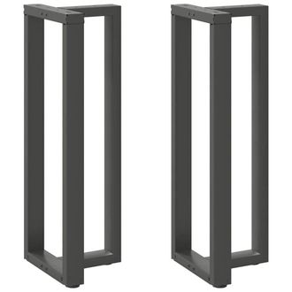 Berkfield Home Bar Table Legs T-Shaped&not;2 pcs Anthracite 40x35x(110-111) cm Steel in Black