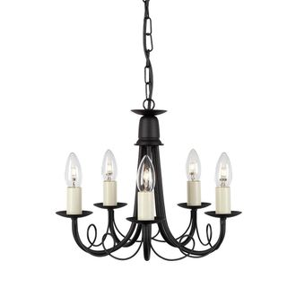 Netlighting Minster 5 Light Chandelier Black Finish E14