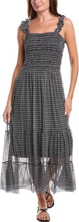 Max Studio Smocked Ruffle Strap Maxi Dress