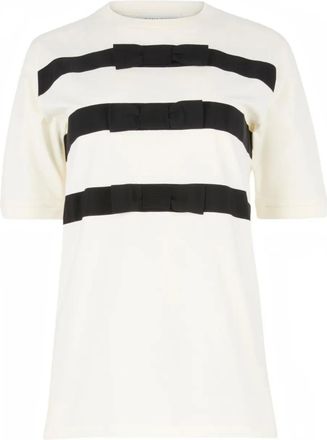 Nina Ricci T-shirt met strikdetails - Beige