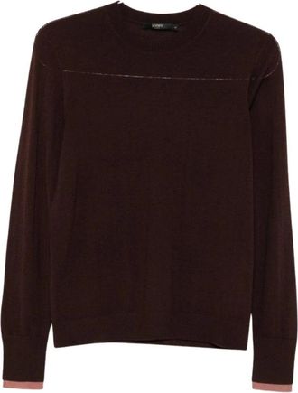 Seventy Trui met ronde hals - Dames - Ronde hals truien - Bruin - S - Wol - Truien & Vesten