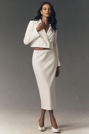 BHLDN Crepe Pencil Skirt