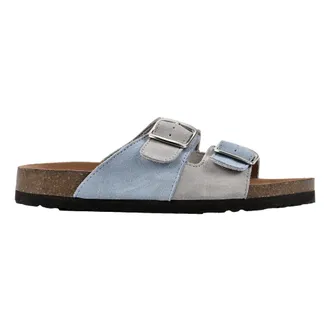 White Mountain Hippy Dusty TeaI/Light Grey/ Leather W33009-340 Womens