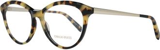 Emilio Pucci Brown Metal & Plastic Glasses Womens (Frames)