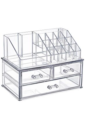 Boxxx Make-Up-Set, Transparent, Kunststoff, 13.5x13x18 cm, Badaccessoires, Sonstige Badaccessoires