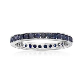 Ross-Simons Sapphire Eternity Band in Sterling Silver