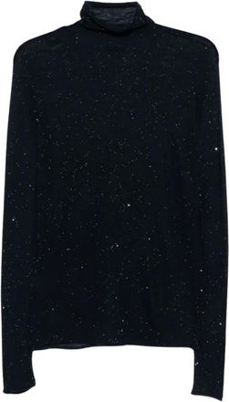 Pinko Moss Turtleneck - Dames - Coltruien - Blauw - S - Wol - Truien & Vesten