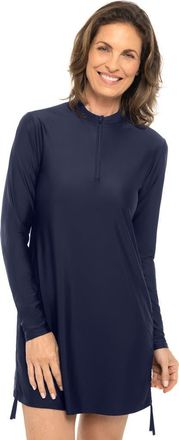 Coolibar Womens Ruche Swim Top - UPF 50+ Sun Protection - Key Biscayne in Navy at Nordstrom, Size X-Small