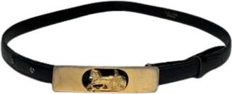 Celine Pre-owned Triomphe Riem - Dames - Vintage Accessoires - Zwart - ONE Size - Leer - Vintage