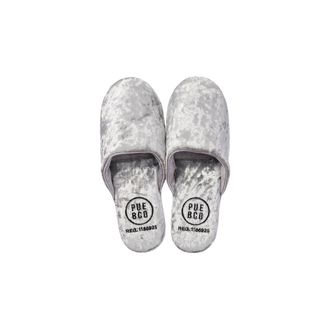 Puebco Small silver velvet slipper