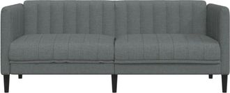 vidaXL Sofá de 2 plazas tela gris oscuro Vidaxl