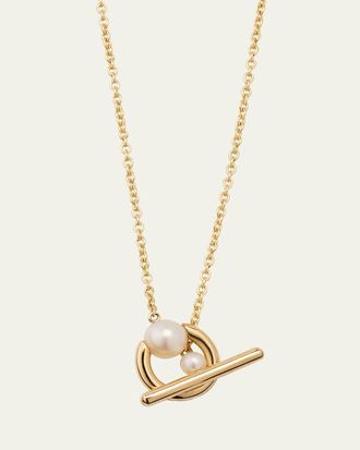Sophie Bille Brahe 14K Recycled Yellow Gold Claudia Simple Necklace with Freshwater Pearls