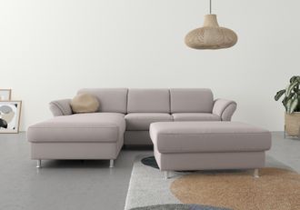 Sit&more Ecksofa »Apulia L-Form« wahlweise Bettfunktion, Bettkasten und Kopf- und Armteilverstellung