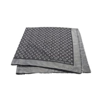 Louis Vuitton Pre-owned Scarves, female, Black, Size: ONE SIZE Pre-owned Silk Wool Scarf