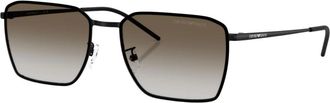 Emporio Armani Zonnebril met vierkant montuur - Heren - Accessoires - Zwart - Maat: 60 MM Polyamide