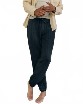 Taylor Stitch The Apr&egrave;s Pant In Heather Midnight Quilted Jersey