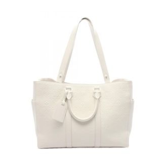 Louis Vuitton White Leather Handbag Tote Bag (Pre-Owned)