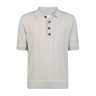 Eleventy Maglia Polo 4 Bottoni - male - Eleventy - Round-neck Knitwear - Beige - M - Knitwear
