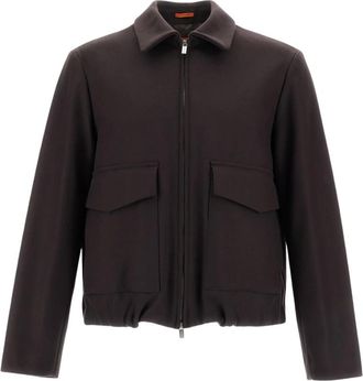Barena Blouson Jas - Heren - Bomber jackets - Bruin - L - Wol - Jassen