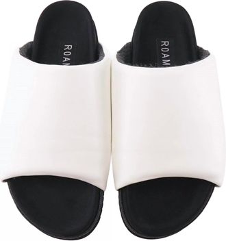 Roam Leather Slider In White