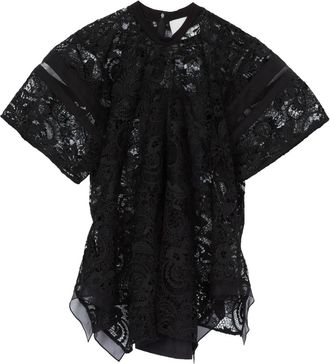 3.1 Phillip Lim lace-panel top - Black