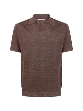 Nuur Short Sleeved Polo Neck Piquet Stitch T-Shirt