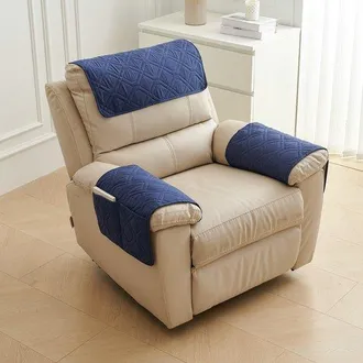 OEM Funda De 3 Piezas Para Reposabrazos De Sof&aacute;, Antideslizante, Sof&aacute; (chaise Longue De 1 Plaza, Juego De 3 Piezas), 8 Texturas, Blanco Roto