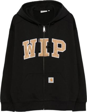 Carhartt Work in Progress Hooded WIP Sweat Jacket - Heren - Vesten met rits - Zwart - XL - Katoen - Hoodies & sweatvesten