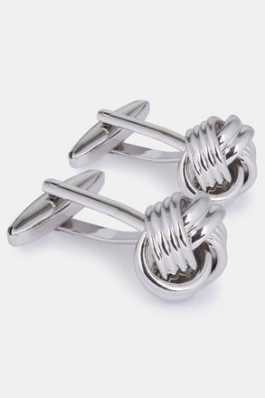Moss Silver Knot Cufflinks