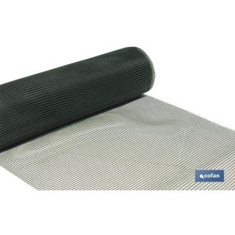 cofan Malla Plast. Cuadrada Jardin 10mm Verde 1x25m, Rollo De Malla En Pvc En Color Verde, El Tama&ntilde;o O Dimensi&oacute;n Del Cuadrado Es De 10 Mm De Lado. Se Vende 