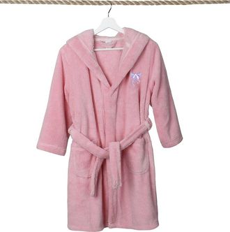 Linum Home Textiles Kids Super Plush Double Brushed Hooded Bathrobe
