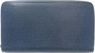 Louis Vuitton Tweedehands leren portemonnees - Dames - Vintage Accessoires - Blauw - ONE Size - Leer - Vintage