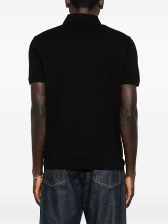 Emporio Armani Logo Cotton Polo - Black