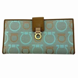 Ferragamo Pre-owned Wallets, female, Blue, Size: ONE SIZE Pre-owned Canvas Wallet