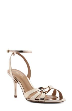 Arezzo Rumi Ankle Strap Sandal in Platino at Nordstrom, Size 5.5