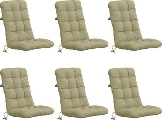 vidaXL Cojines Para Sillas De Respaldo Alto En 6 Piezas Vianen 6 Pcs Vidaxl