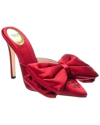 Valentino Vlogo Signature Satin Mule