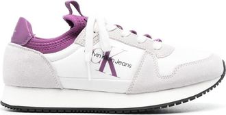 Calvin Klein Jeans side logo-print low-top sneakers - men - Rubber/Nylon/Polyester/Polyester - 36 - White