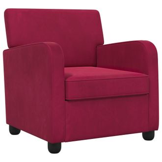 vidaXL Sill&oacute;n Rojo Vino Terciopelo Vidaxl