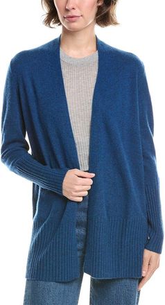 Forté Cashmere Rib Trim Cashmere Cardigan