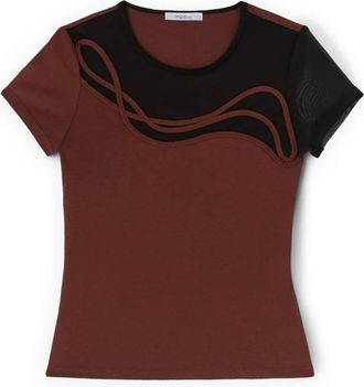 Motivi T-Shirts - Dames - T-shirts - Bruin - S - Katoen - Tops