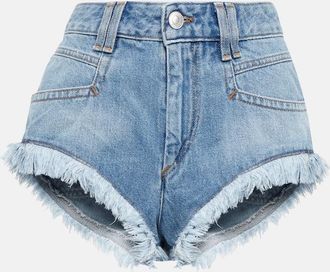 Isabel Marant Eneidao fringe-trimmed denim shorts