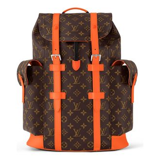 Louis Vuitton Christopher MM Monogram Macassar Canvas Brown Orange M46814