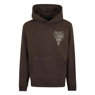 Amiri Sudadera con bordado de lazo - Sweatshirts & Hoodies - Hombre - Marr&oacute;n - XL