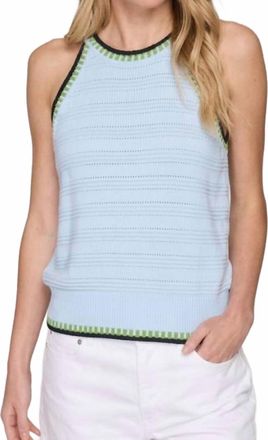 Autumn Cashmere Halter Sweater Tank Top In Freeze Combo