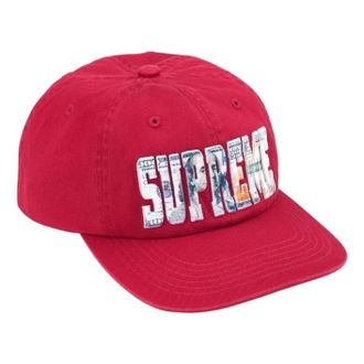 SUPREME SS26 Embroidered Money Logo 6-Panel Red SUP-SS26-1003-RED